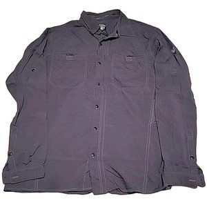KUHL Airspeed Men's Long Sleeve Button Shirt Size L Gray Fishing Hiking Outdoor